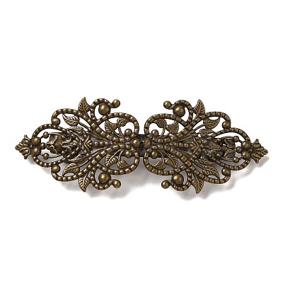 Brass Filigree Hair Barrette LS-OHAR-PW0001-201AB-1