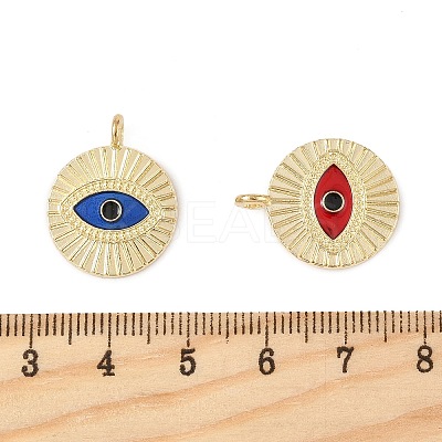 Alloy Enamel Pendants PALLOY-P312-01G-M-1