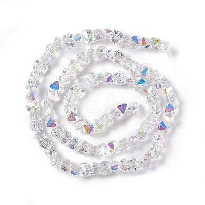 Transparent Electroplate Glass Beads Strands EGLA-L043-AB01-1