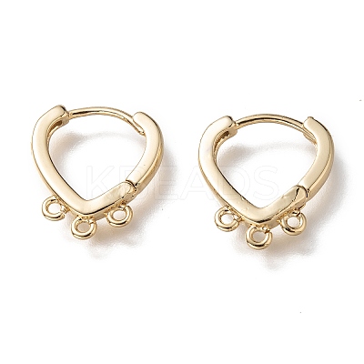 Brass Huggie Hoop Earring Findings LS-EJEW-O107-02G-1
