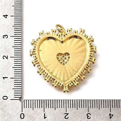 Brass Micro Pave Cubic Zirconia Pendants KK-U055-25G-1