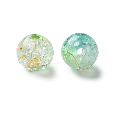 Transparent Crackle Acrylic Beads DACR-D300-01E-10mm-1