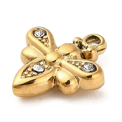 304 Stainless Steel Crystal Rhinestone Pendants STAS-P385-05A-D-1
