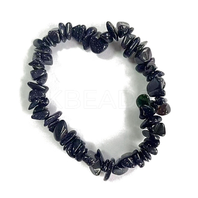 Synthetic Blue Goldstone Stretch Bracelets LS-PW-WG56138-02-1