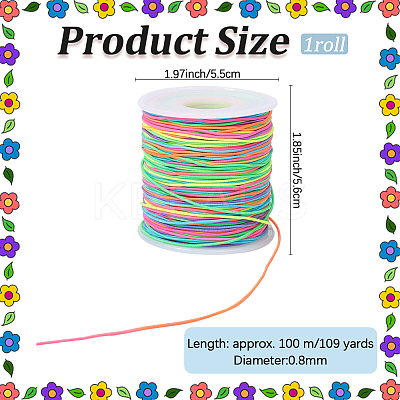 Segment Dyed Round Polyester Elastic Cord OCOR-WH20018-35C-1
