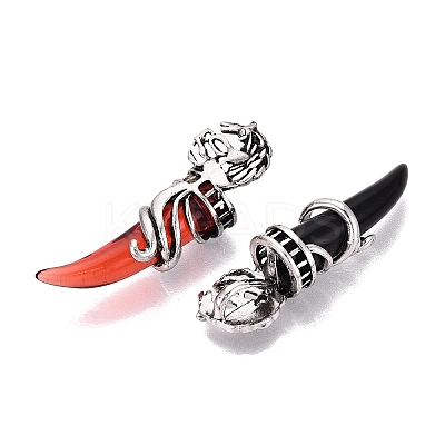 Alloy Glass Big Pendants GL-N004-05AS-1