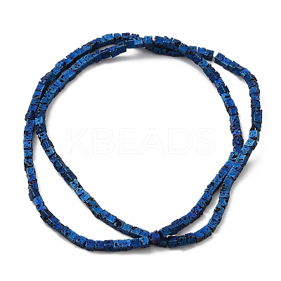Electroplated Natural Lava Rock Beads Strands G-Q1009-B01-02-1