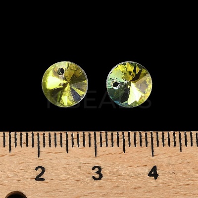 100Pcs Transparent Glass Pendnats EGLA-D030-18A-1
