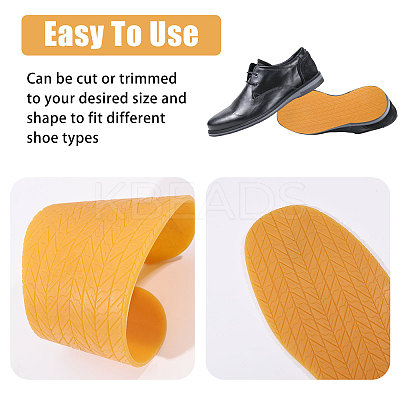 2 Pairs 2 Colors Anti Skid Rubber Shoes Bottom Heel Sole FIND-CA0011-05-1