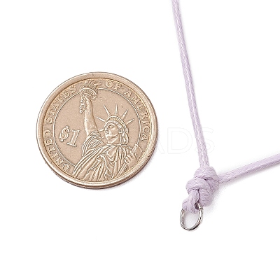 5Pcs 5 Colors Adjustable Waxed Polyester Cord Necklace Making AJEW-JB01309-01-1