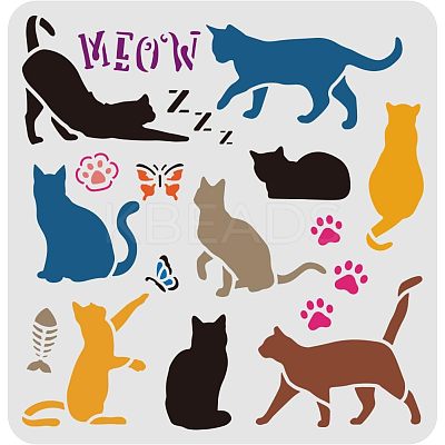 Plastic Reusable Drawing Painting Stencils Templates DIY-WH0172-294-1