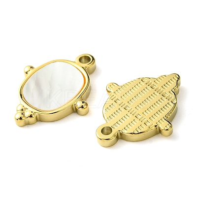 Ion Plating(IP) 304 Stainless Steel Pave Shell Pendants FIND-Z028-07G-1