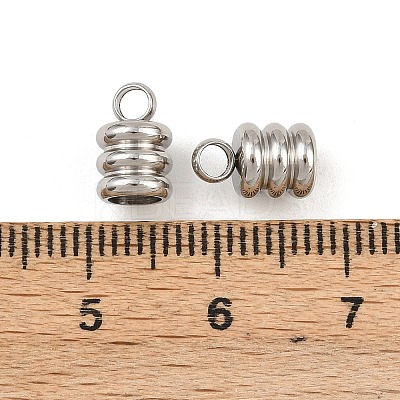 Tarnish Resistant 201 Stainless Steel Cord Ends X-STAS-R063-27-1