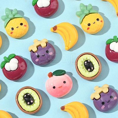 20Pcs Opaque Cartoon Resin Cabochons CRES-YW0001-37-1