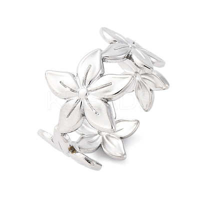 304 Stainless Steel Cuff Rings RJEW-D306-27P-06-1