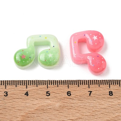 Printed Opaque Resin Cabochons RE-CBABBBE-02-1