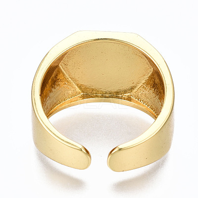 (Jewelry Parties Factory Sale)Brass Enamel Cuff Rings RJEW-S045-074-NR-1