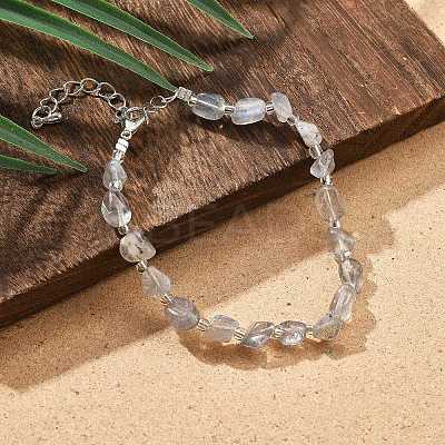 Natural Labradorite Chips Bracelets for Women BJEW-H623-01S-06-1