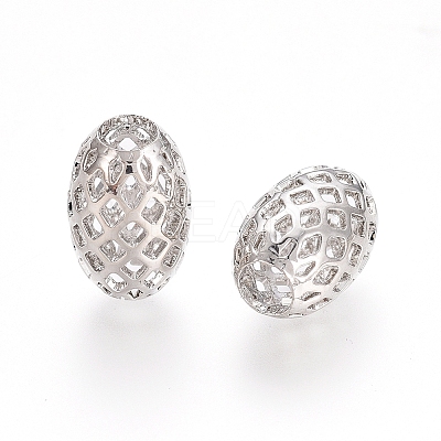 Rack Plating Brass Filigree Beads X-KK-D530-08P-1