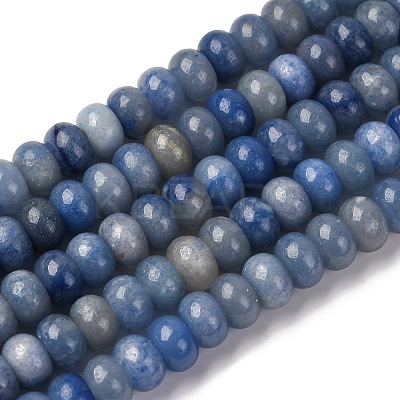 Dyed & Heated Natural Blue Aventurine Beads Strands G-F642-05-1-1