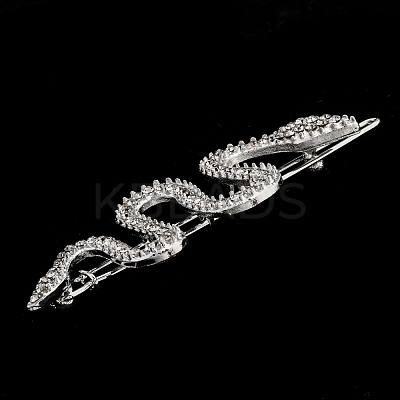 Alloy Rhinestone Hair Barrettes PHAR-B085-02P-1