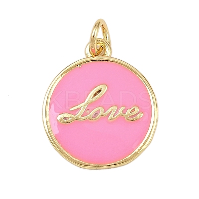 Brass Enamel Pendants KK-L251-02G-F-1
