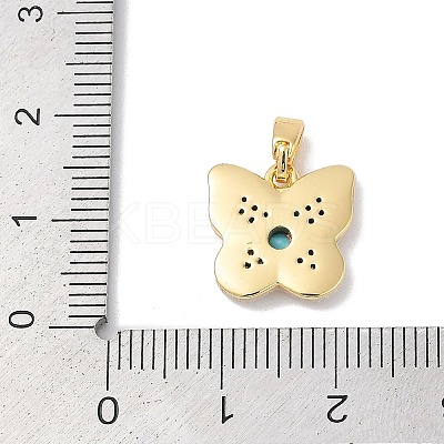 Brass Micro Pave Cubic Zirconia Pendants KK-Q030-01C-G-1