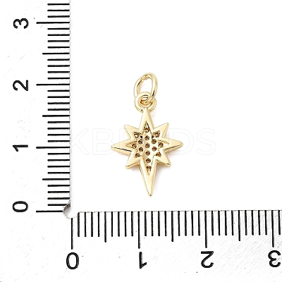 Brass Micro Pave Cubic Zirconia Pendants KK-D105-03G-1
