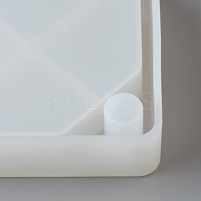 DIY 4 Compartments Square Layered Rotating Storage Box X-AJEW-D046-03A-1