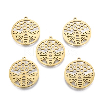 Ion Plating(IP) 201 Stainless Steel Pendant STAS-B027-10G-1