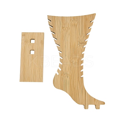 Leg Shaped Wood Anklet Display Stands WD-CBA482F-01A-1