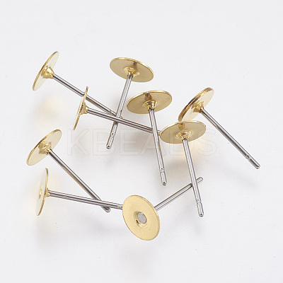 Stud Earring Settings KK-C2896-C-2-1