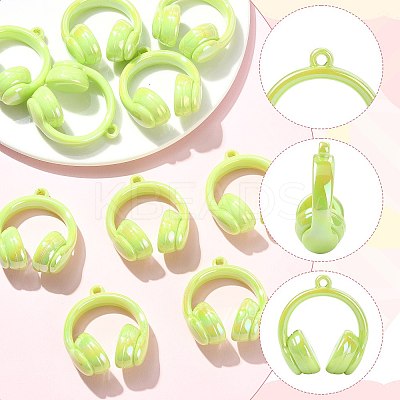 UV Plating Opaque Acrylic Pendants SACR-FZC0001-001C-1