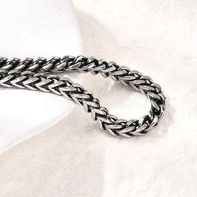 304 Stainless Steel Wheat Chain Bracelets for Men Women BJEW-B140-05P-1