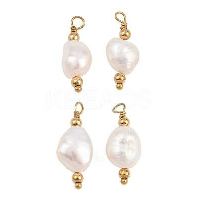 Natural Baroque Keshi Pearl Pendants PA-CBA0A45-04G-1