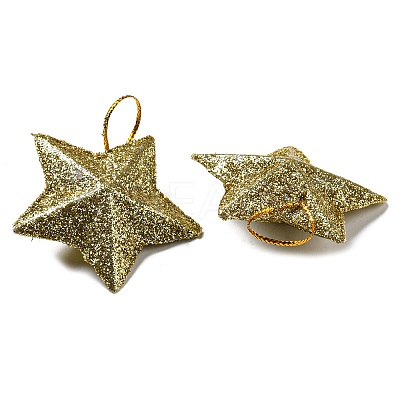 Plastic Glitter Star Pendant Decorations KY-D019-01B-1