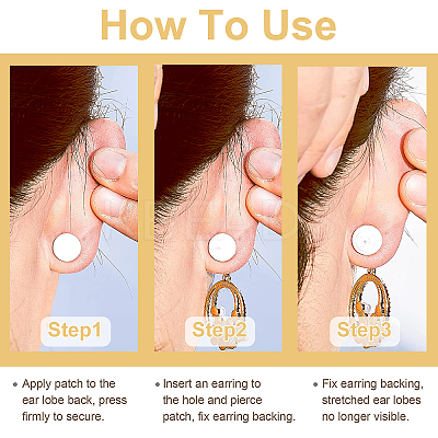 320Pcs 2 Colors EVA Flat Round Invisible Earring Ear Support FIND-SC0001-91-1