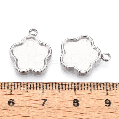 304 Stainless Steel Pendant Cabochon Settings LS-STAS-T065-88P-1