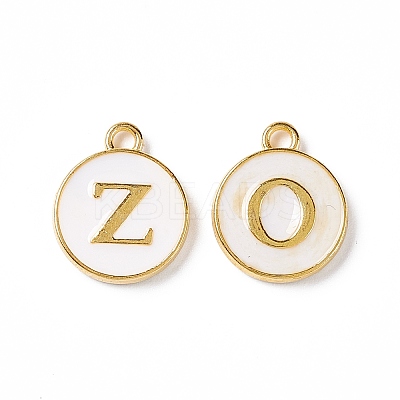 (Defective Closeout Sale: Yellowing) Golden Plated Alloy Enamel Charms ENAM-XCP0001-29G-1