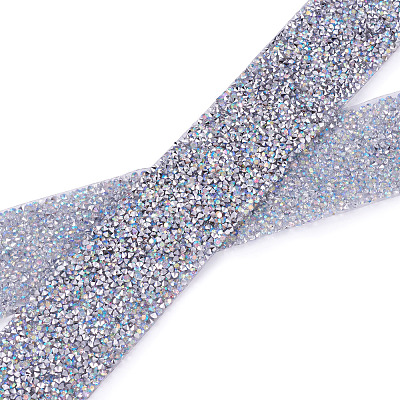 Glitter Resin Hotfix Rhinestone(Hot Melt Adhesive On The Back) OCOR-TA0002-02-40mm-1