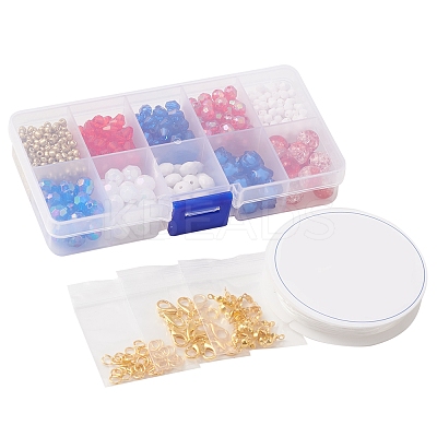 DIY Independence Day Bracelet Necklace Making Kit DIY-FS0004-89-1