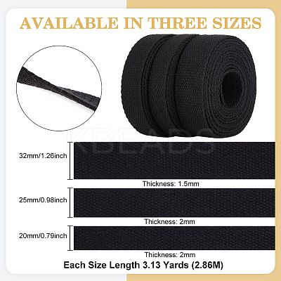 8.58 Yards 3 Styles Flat Polycotton Band OCOR-BC0005-94A-1