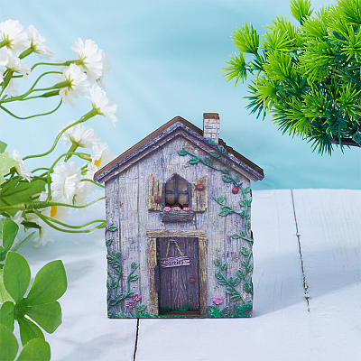 Wood Fairy Door for Garden Yard Tree Decoration AJEW-WH20002-58A-1