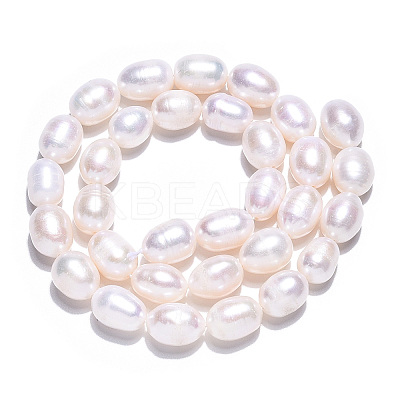 Natural Cultured Freshwater Pearl Beads Strands PEAR-N012-08O-1