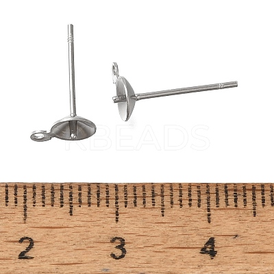 Anti-Tarnish 304 Stainless Steel Stud Earring Findings STAS-P370-02C-P-1