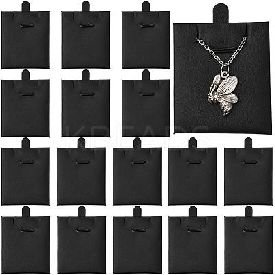 24Pcs PU Leather & Sponge Jewelry Pendant Nceklace Display Cards NDIS-SP0001-03B-01-1