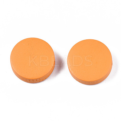 Painted Natural Poplar Wood Beads WOOD-S045-063A-03-1