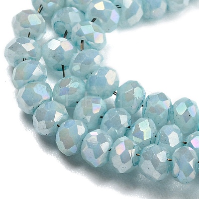 Opaque Baking Paint Glass Beads Strands DGLA-F002-03C-1