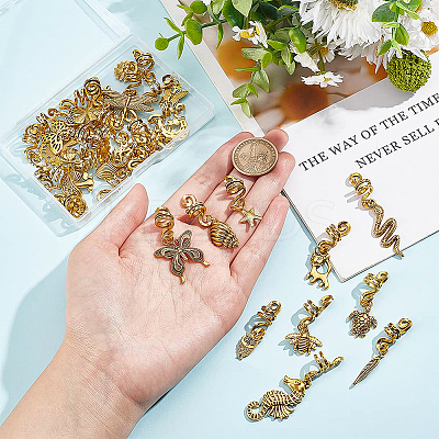 Alloy Hair Coil Cuffs Set FIND-BC0003-78-1