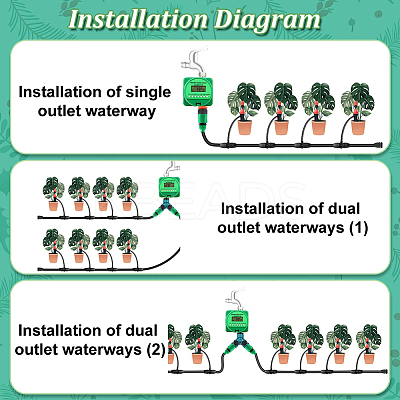PVC Automatic Water Drippers Irrigation Devices for Indoor and Outdoor Plants AJEW-WH0348-132C-1